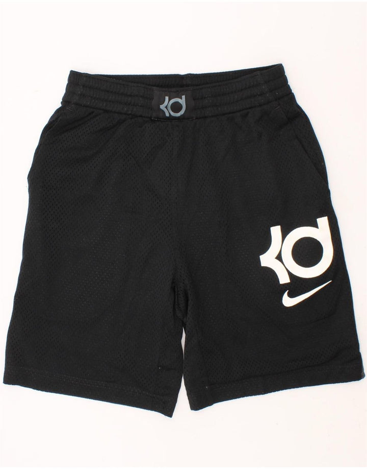 NIKE Boys Dri Fit Graphic Sport Shorts 10-11 Years Medium Black Polyester Vintage Nike and Second-Hand Nike from Messina Hembry 