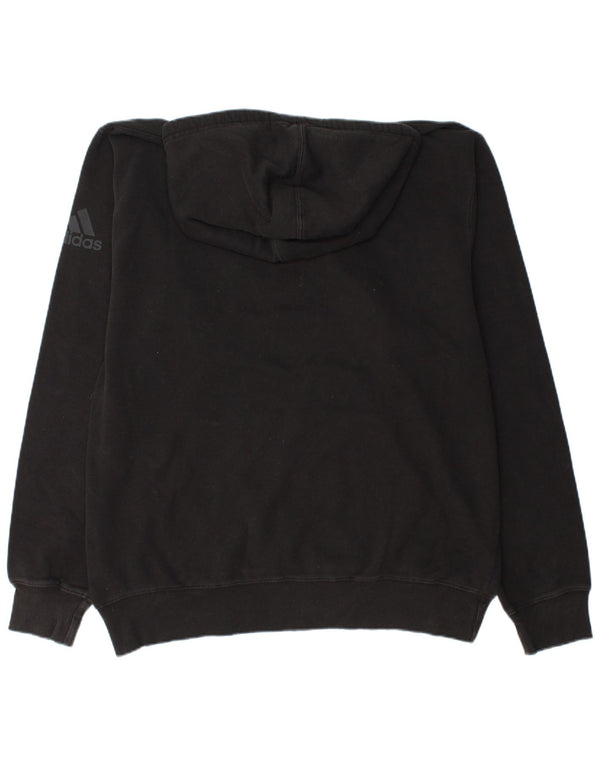 Ανδρικό γραφικό κουκούλα ADIDAS 2XL, μαύρο βαμβακερό