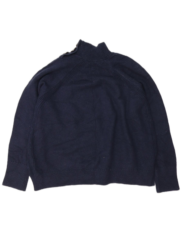Crew Clothing Γυναικείο πουλόβερ με κουμπιά για λαιμό UK 16 Large Navy Blue