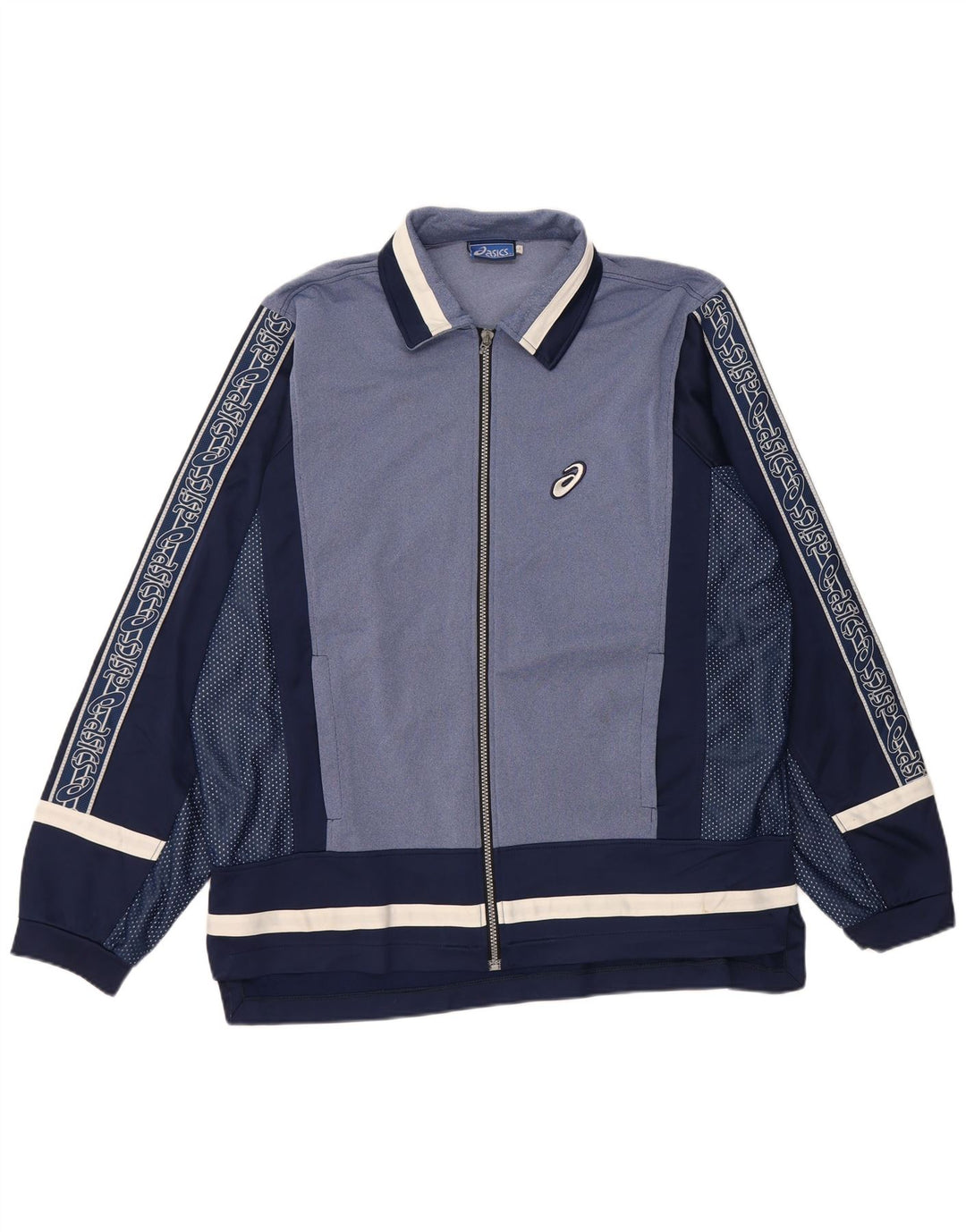 ASICS Ανδρική φόρμα αθλητικής φόρμας γραφικών Top Jacket Μεγάλο μπλε μπλε χρώματος