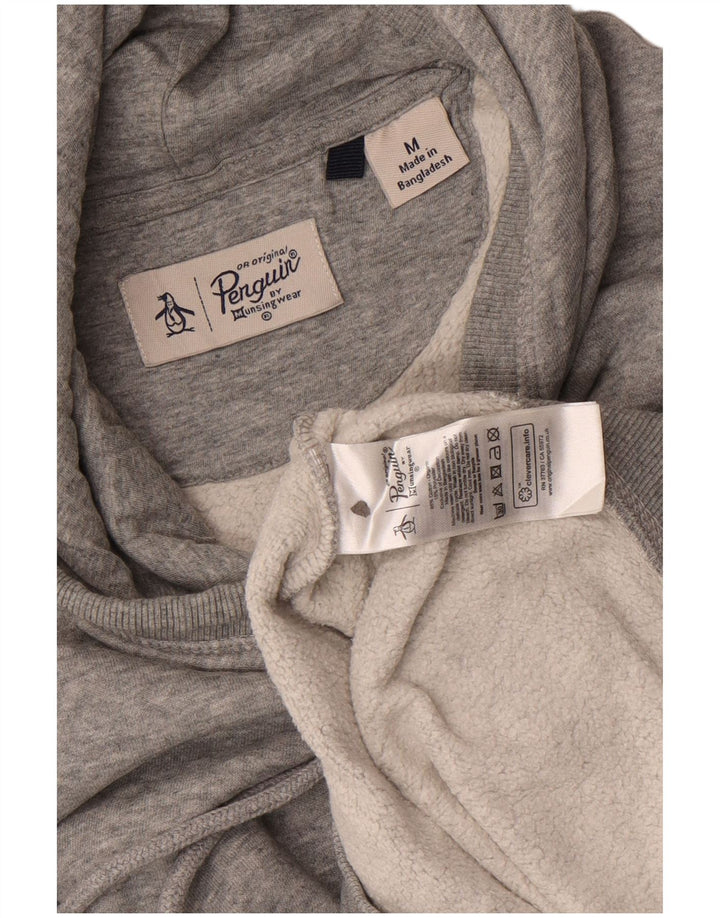 Penguin Mens Hoodie Jumper Μεσαίο γκρι βαμβακερό