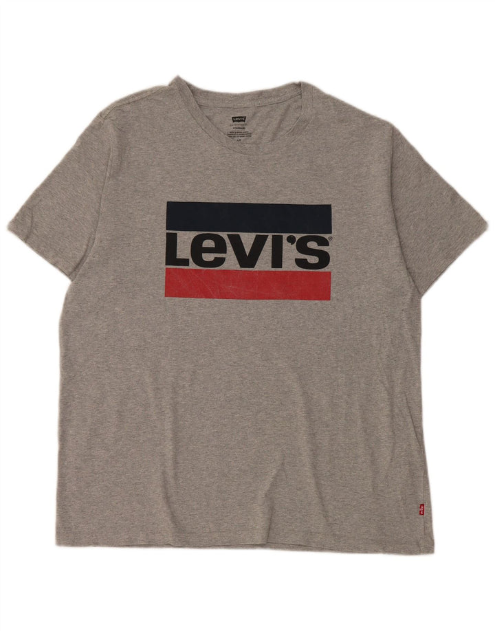 Ανδρικό μπλουζάκι Levi's Standard γραφικό Μπλουζάκι με μεγάλο γκρι βαμβάκι