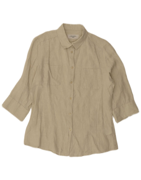 Max Mara Γυναικεία Μπλούζα Σαββατοκύριακου 3/4 με μανίκια UK 14 Large Beige