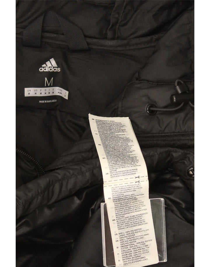 Ανδρικό μπουφάν με κουκούλα Adidas UK 38 μεσαίο μαύρο πολυεστέρας
