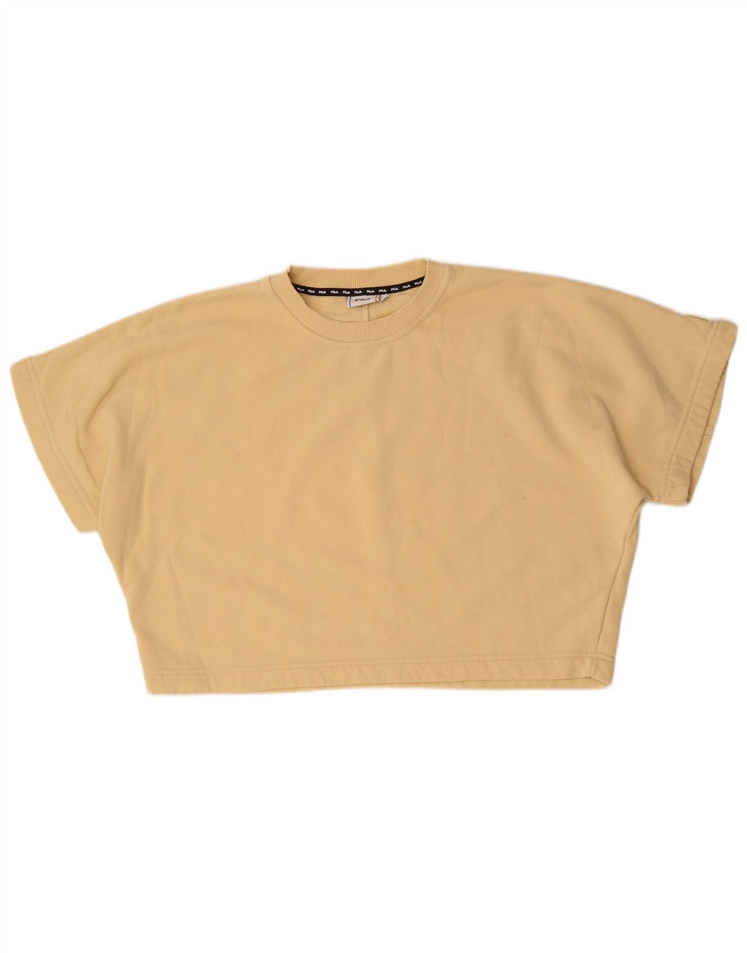 Γυναικείο μπλουζάκι Fila Crop Oversized Top UK 14 μεσαίο μπεζ βαμβακερό