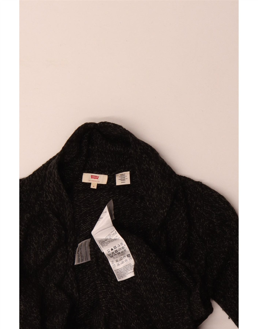 Γυναικείο πουλόβερ LEVI'S oversized ζακέτα UK 10 ακρυλικό μικρών γκρι λεπτών