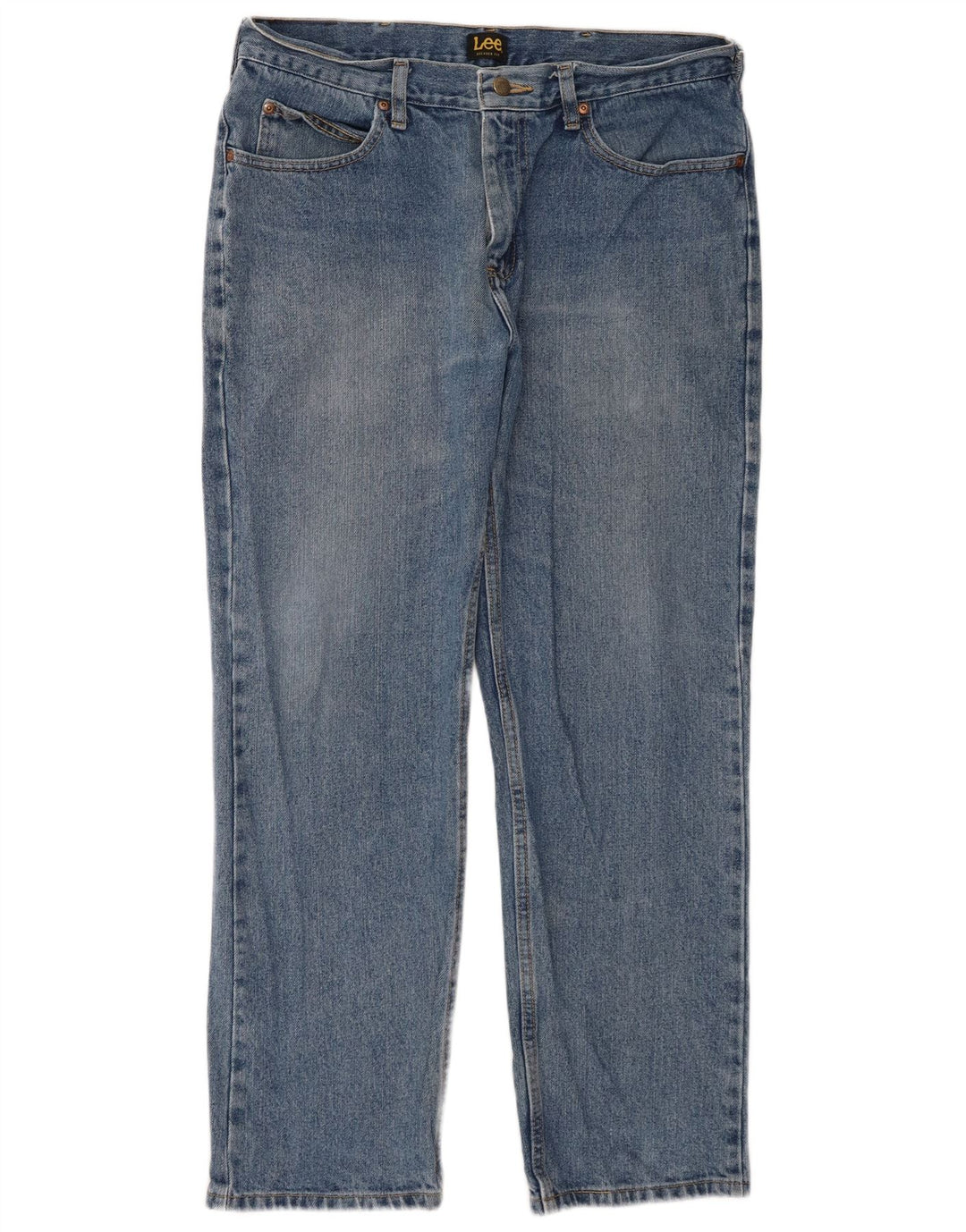 Lee Mens Straight Jeans W34 L29 Blue Cotton