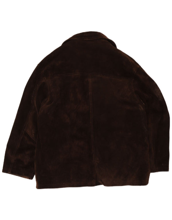Bayside Ανδρικό Suede Jacket UK 40 Large Brown Δερμάτινο