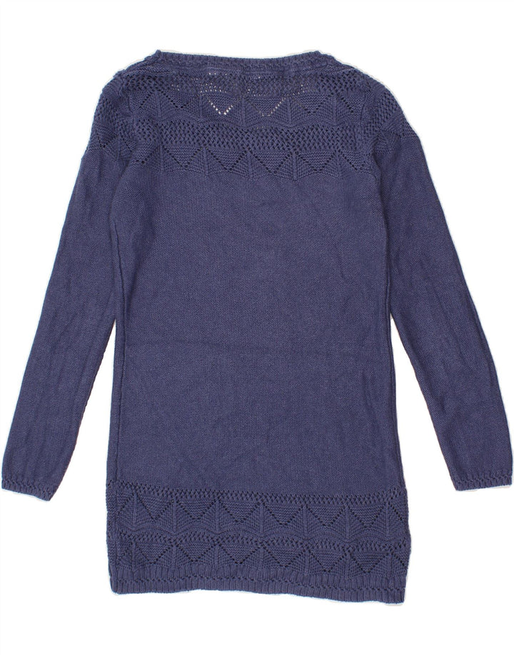 FAT FACE Womens Boat Neck Jumper Sweater UK 8 Small Blue Vintage Fat Face and Second-Hand Fat Face from Messina Hembry 