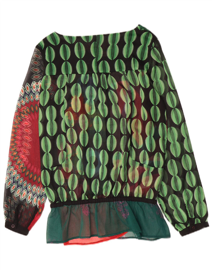 Desigual Γυναικείο πουκάμισο Oversized Μπλούζα UK 10 Small πολύχρωμο Floral
