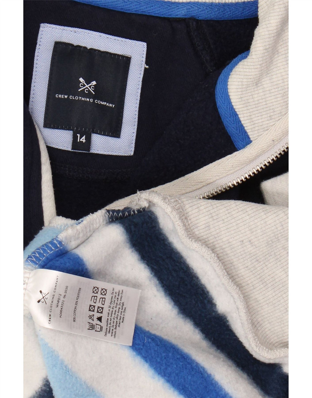 CREW CLOTHING Γυναικεία φούτερ Jumper UK 14 Μεγάλη πολύχρωμη ριγέ