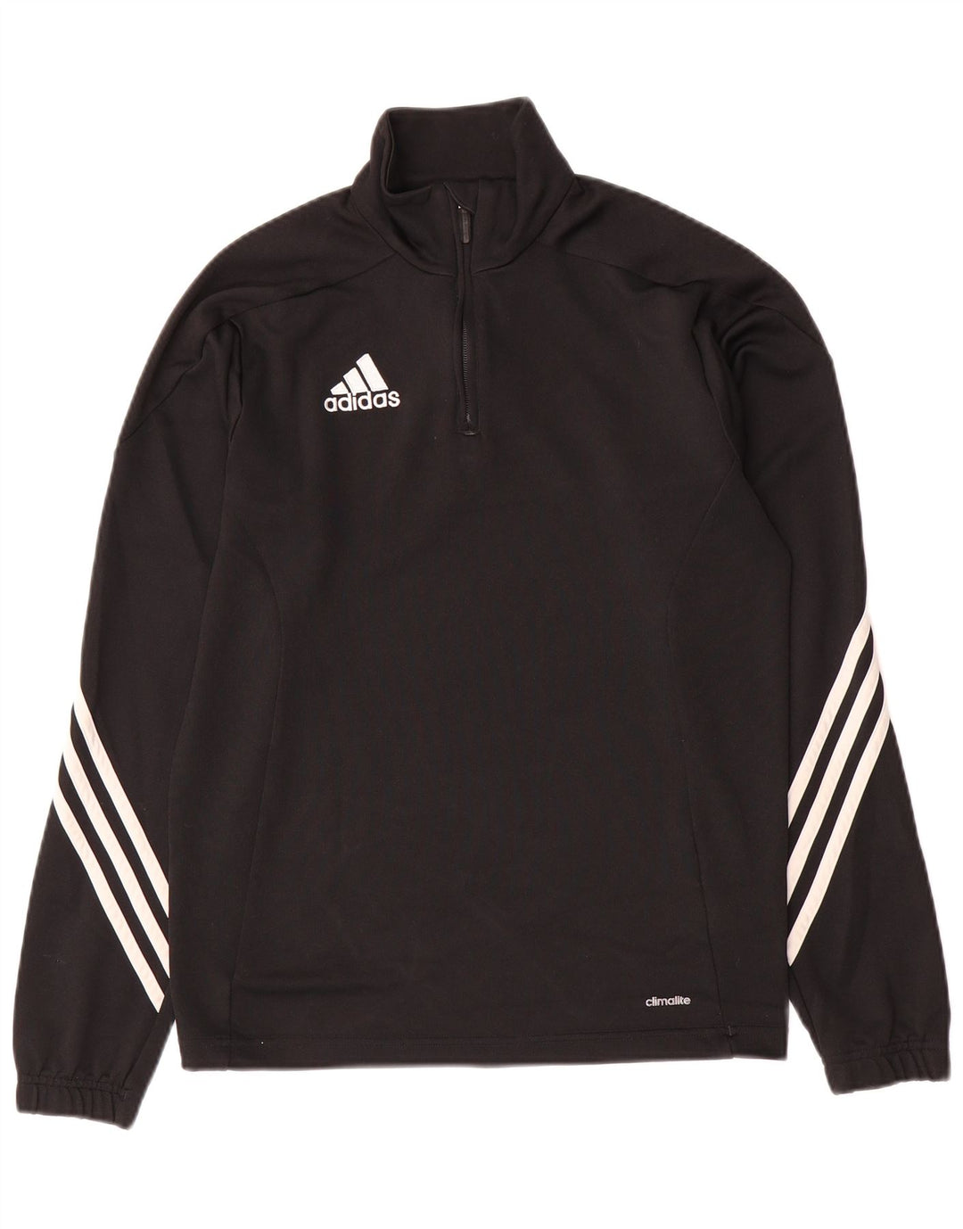 Ανδρική φόρμα αθλητικής φόρμας ADIDAS Climalite με φερμουάρ πουλόβερ τοπ Small Black