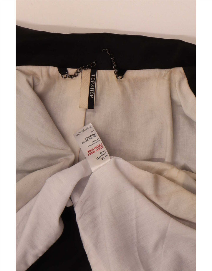 Topshop Γυναικείο Μπουφάν Blazer με μανίκια 3/4 UK 12 Medium Black