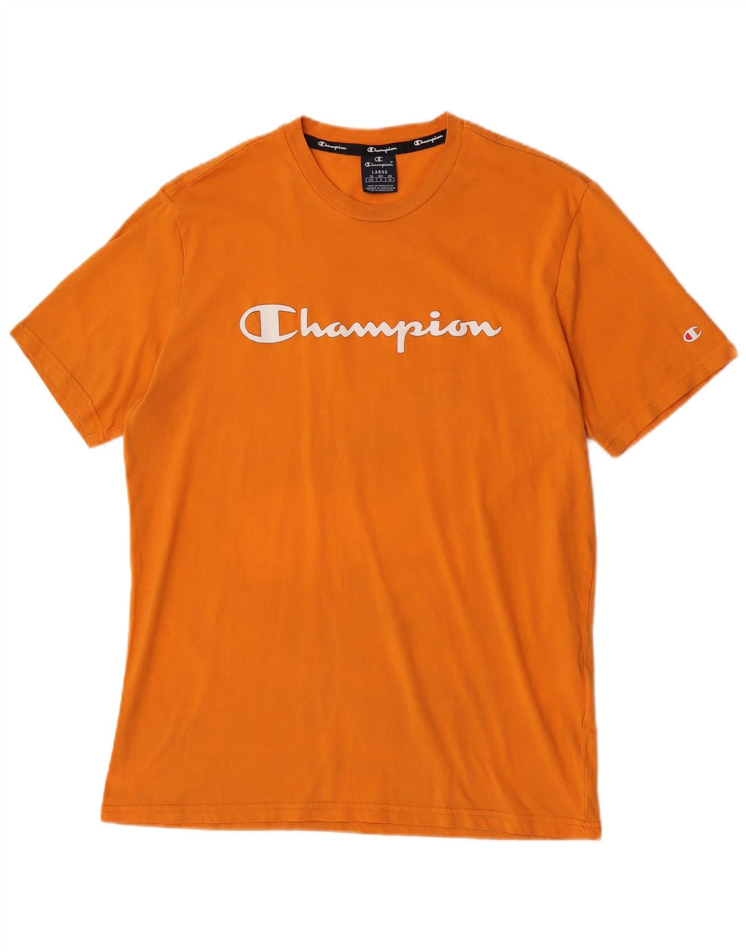 Ανδρικό γραφικό T-Shirt Champion Top μεγάλο πορτοκαλί βαμβακερό