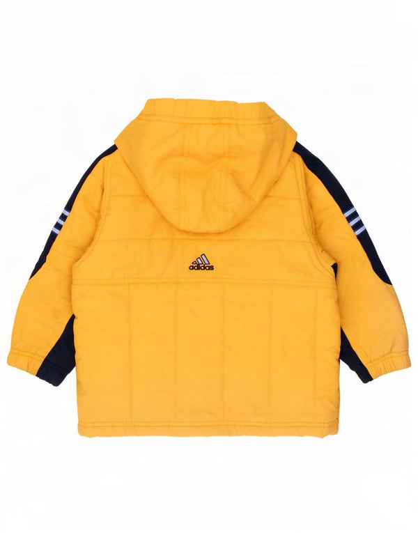 Κίτρινο μπουφάν Adidas Baby Boys με γραφικό επένδυση 18-24 μηνών