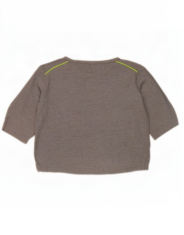 Zara Γυναικεία φούτερ με μανίκια 3/4 Jumper UK 14 Medium Grey