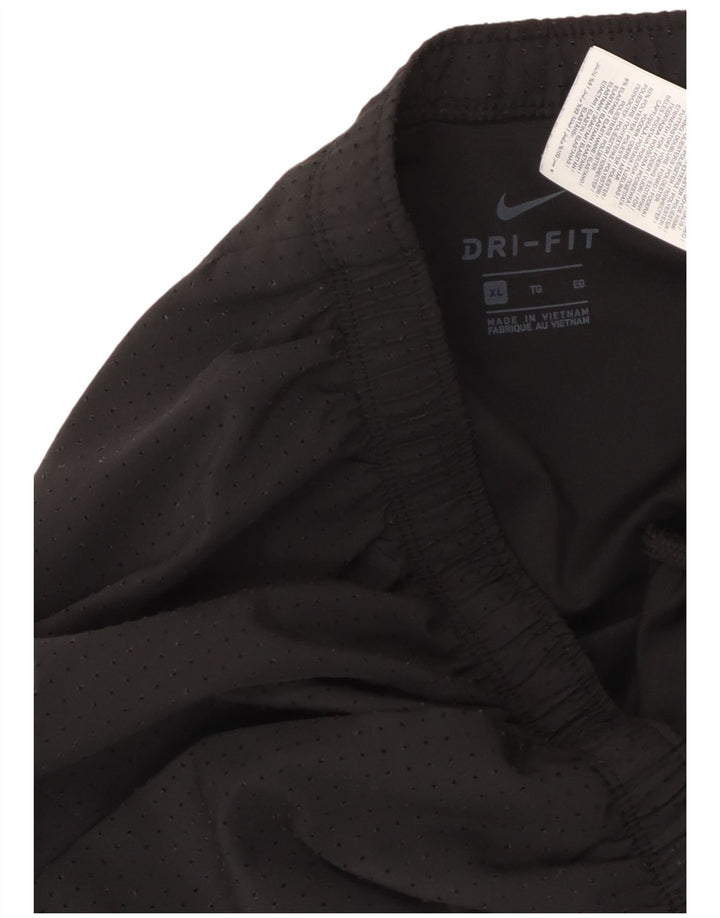 Ανδρικό γραφικό αθλητικό σορτς NIKE Dri Fit, μαύρο πολυεστέρα XL