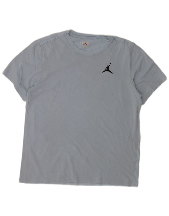 Jordan Ανδρικό T-Shirt Top μεγάλο μπλε βαμβακερό