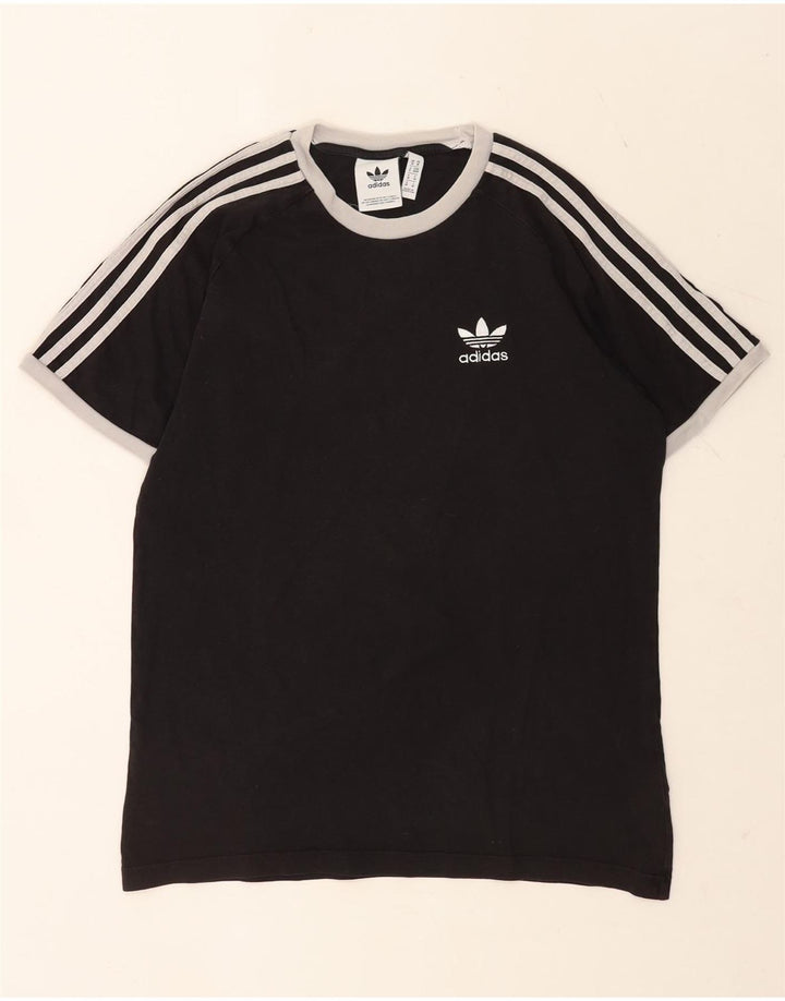 Ανδρικό T-Shirt Adidas Τοπ μεσαίο μαύρο βαμβακερό