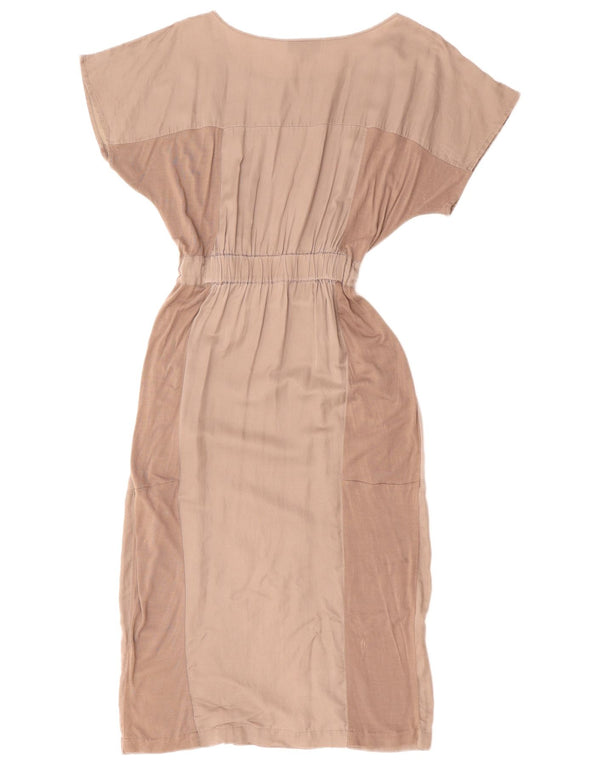 WAREHOUSE Γυναικείο μάξι φόρεμα UK 12 μεσαίου γκρι χρώματος βαμβακερό