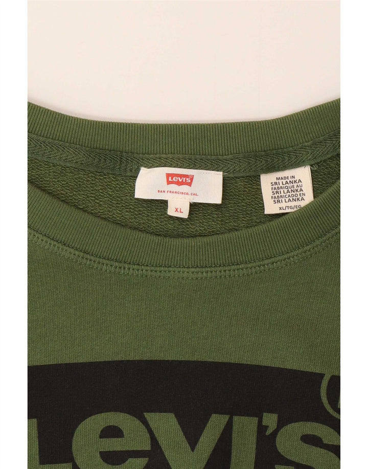 Γυναικείο γραφικό φούτερ Levi's Jumper UK 18 XL Green