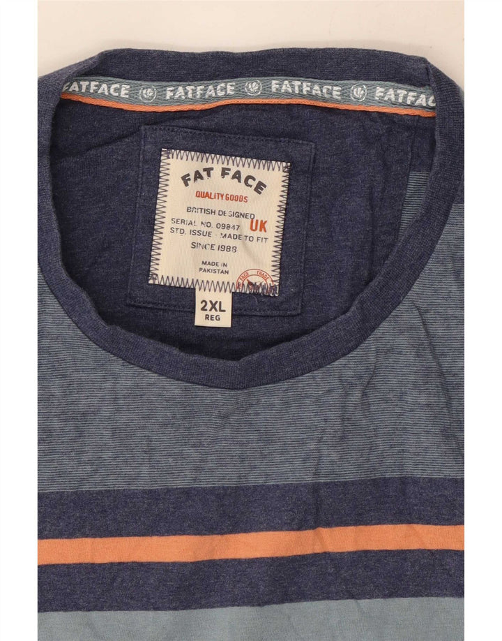 Fat Face Ανδρικό T-Shirt Top 2XL Μπλε ριγέ
