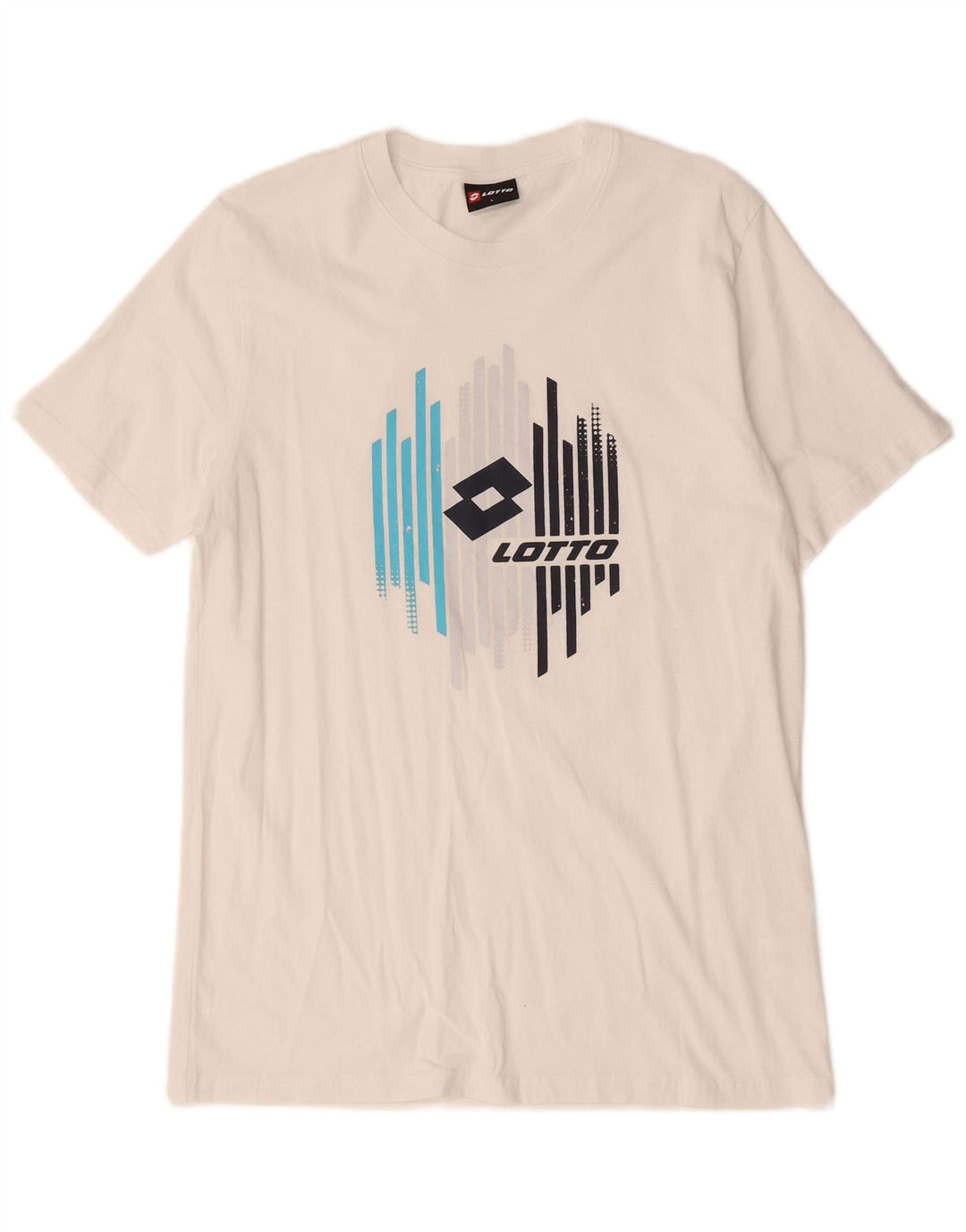 Lotto Ανδρικό γραφικό T-Shirt Top μεγάλο λευκό βαμβακερό