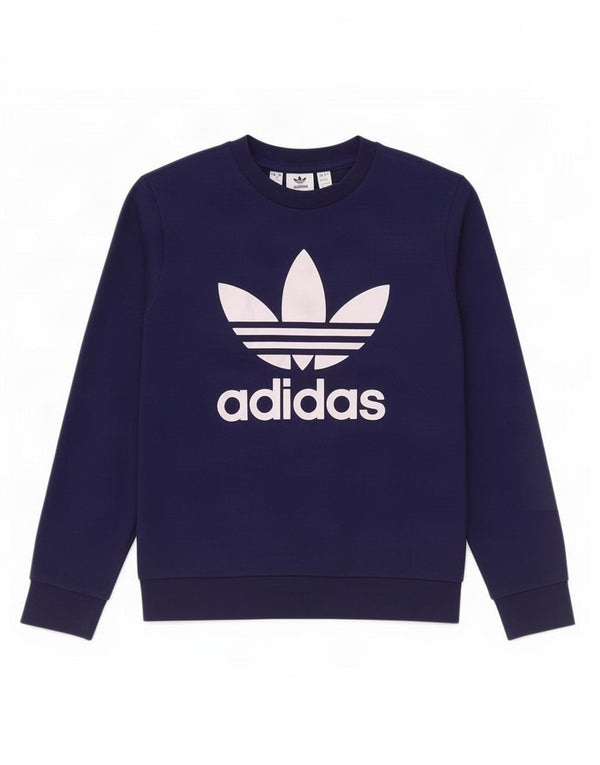 Adidas Boys Graphic Sweatshirt Jumper 10-11 Years Navy Blue Cotton