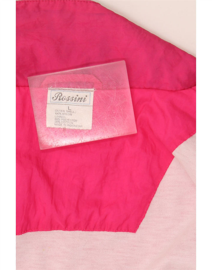 Γυναικεία αθλητική φόρμα VINTAGE Top Jacket UK 16 Large Black Colourblock Nylon