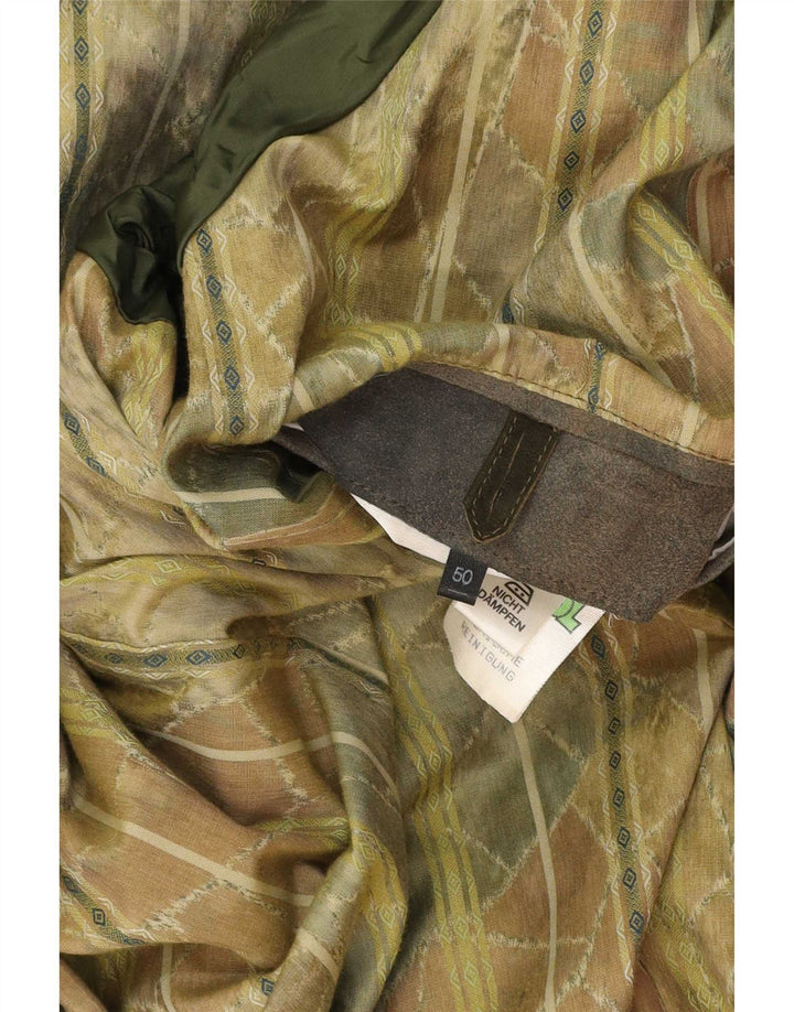 Ανδρικό δερμάτινο μπουφάν Meindl Trachten EU 50 Large Brown