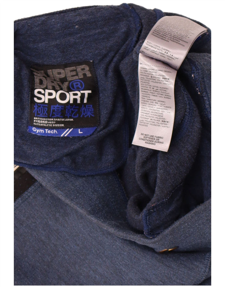 Ανδρικό γραφικό αθλητικό σορτς Superdry Μεγάλο μπλε Navy Colorblock Πολυεστέρας