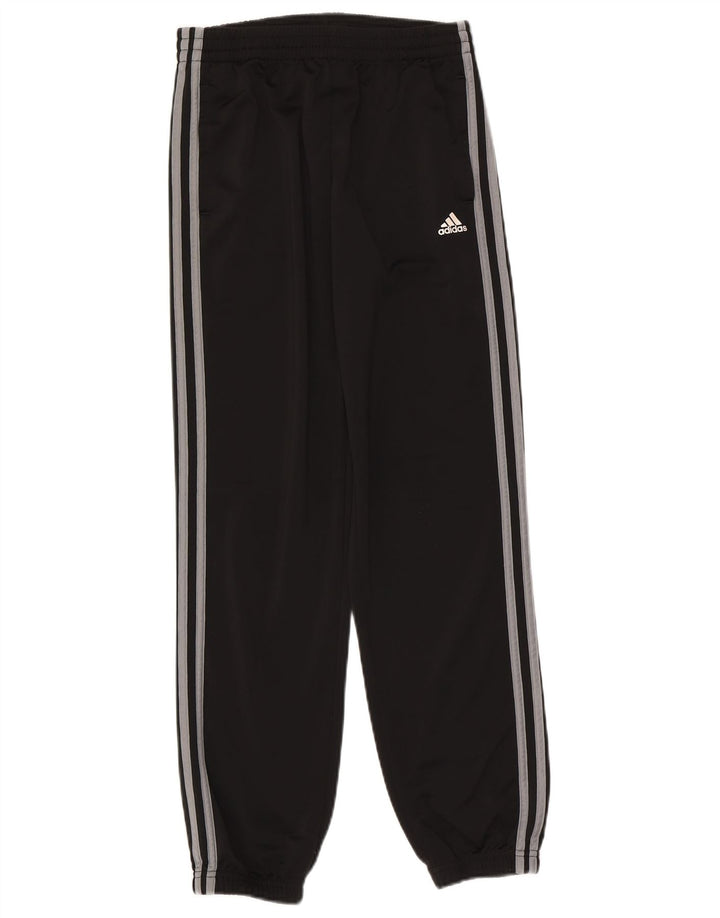 Adidas Boys Tracksuit Trousers Joggers 13-14 Years Black Polyester