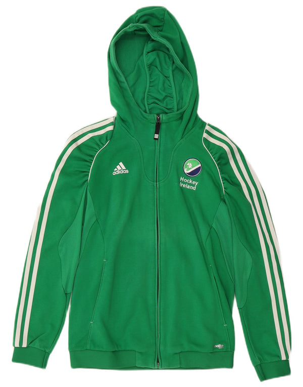 Γυναικείο πουλόβερ με κουκούλα ADIDAS Ireland UK 14 Μεγάλο πράσινο βαμβακερό