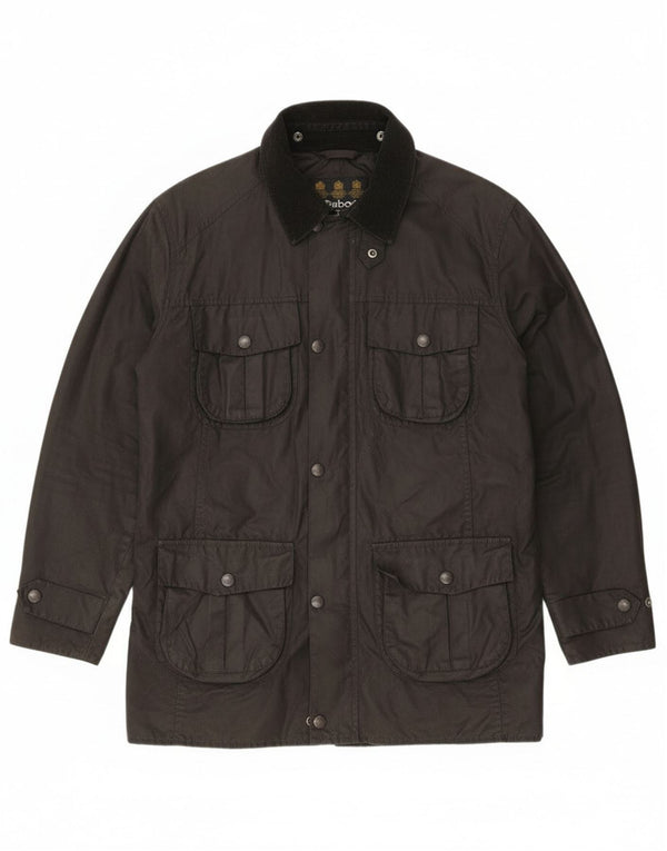 Ανδρικό κερωμένο βαμβακερό μπουφάν Barbour UK 40 Large Black
