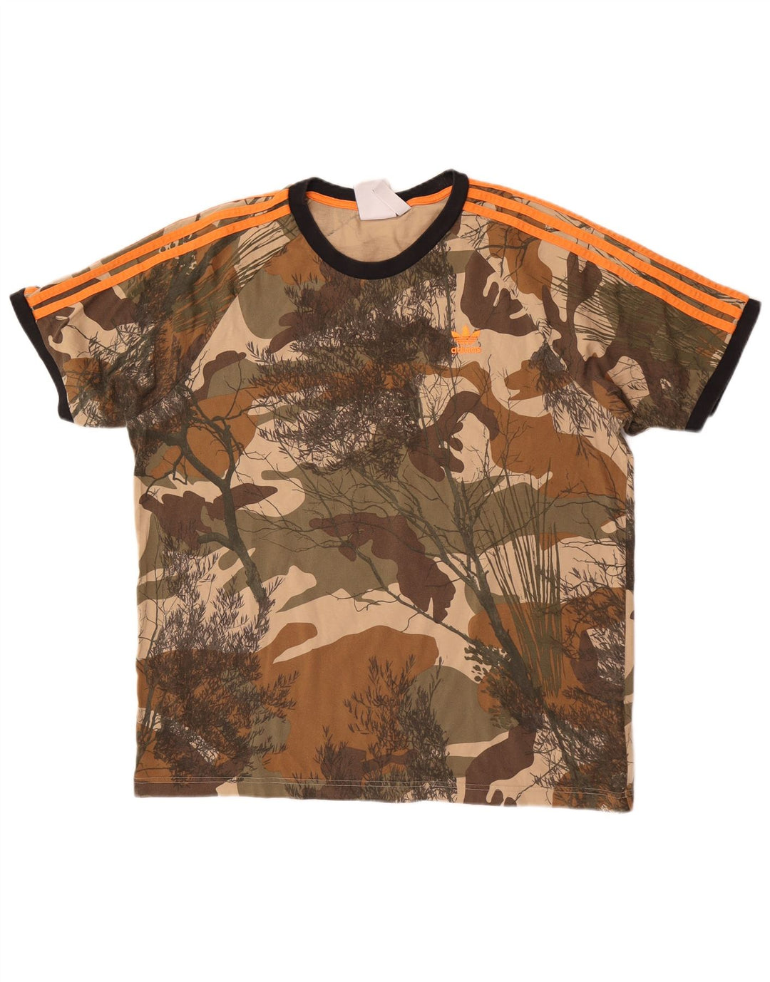 Ανδρικό T-Shirt Adidas Top μεγάλο πολύχρωμο βαμβακερό καμουφλάζ