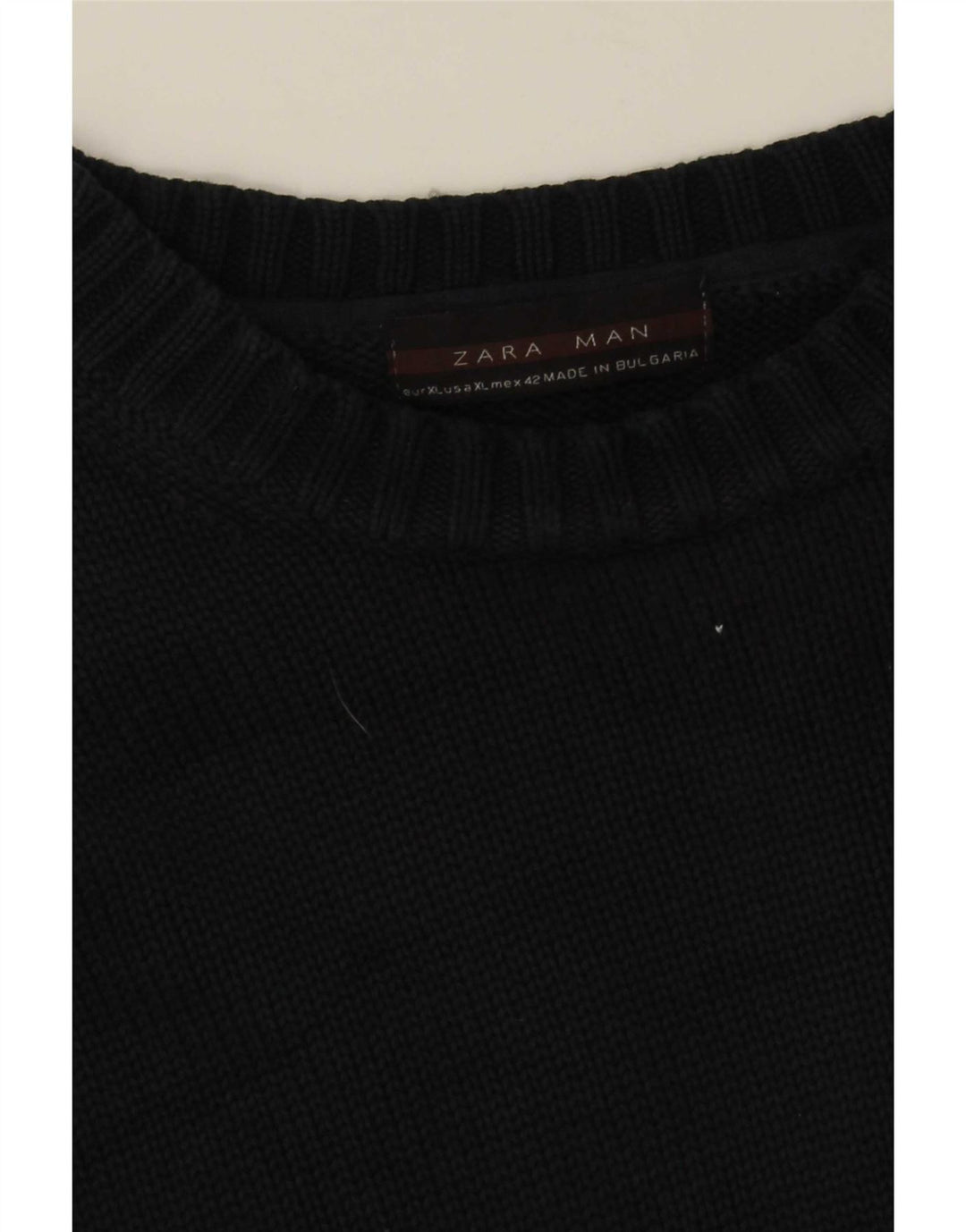 Ανδρικό πουλόβερ Zara Crew Neck Jumper XL Μαύρο
