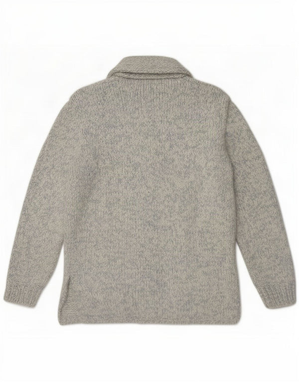 Vintage γυναικείο πουλόβερ με ρολό λαιμόκοψη UK 10 Small Blue Flecked