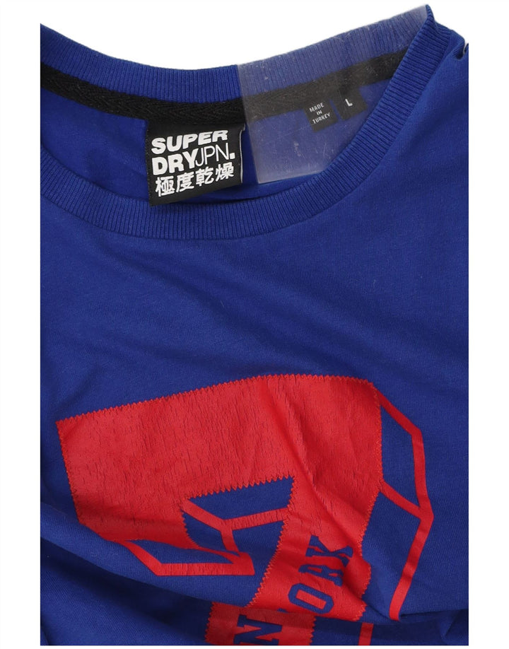 Ανδρικό γραφικό μπλουζάκι SUPERDRY Top Large Blue