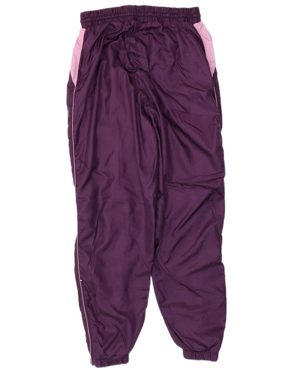 Vintage γυναικεία φόρμα παντελόνια Joggers UK 12 Medium Purple Colourblock