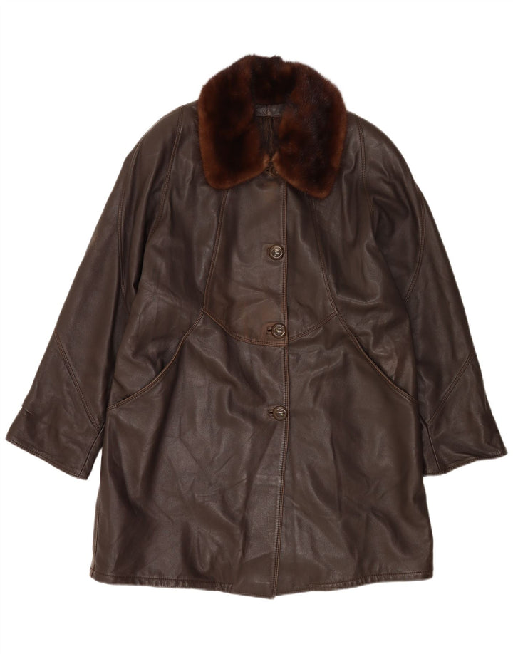 Vintage Γυναικείο Παλτό UK 18 XL Καφέ