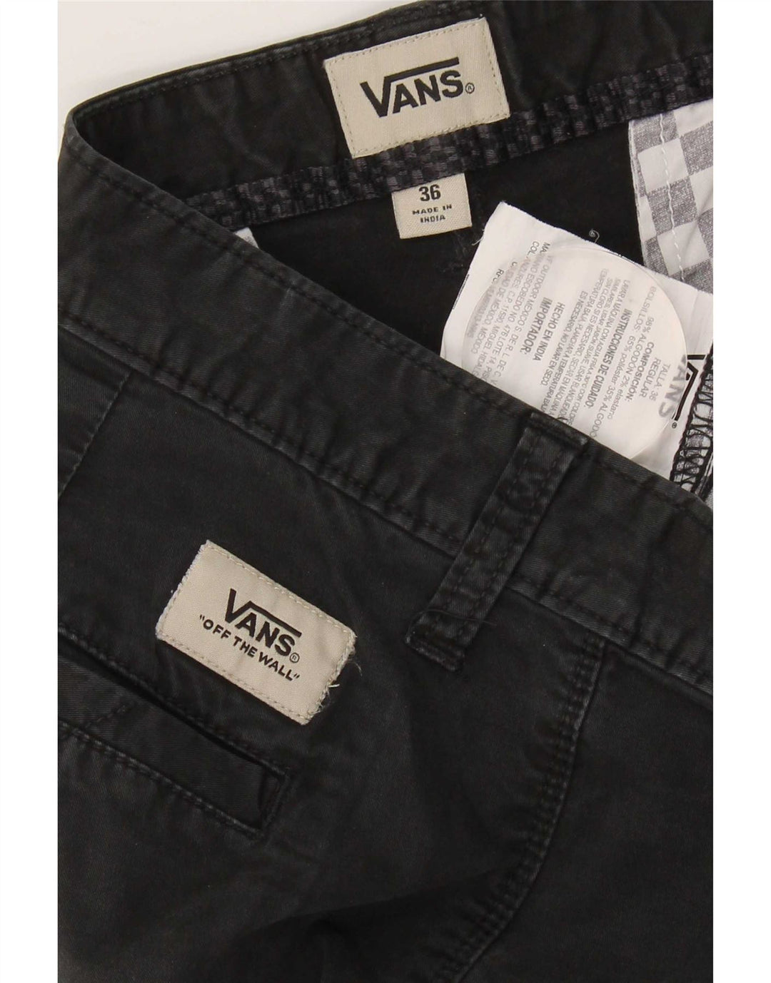 Ανδρικό παντελόνι Chino Vans Slim W36 L32 Μαύρο βαμβακερό