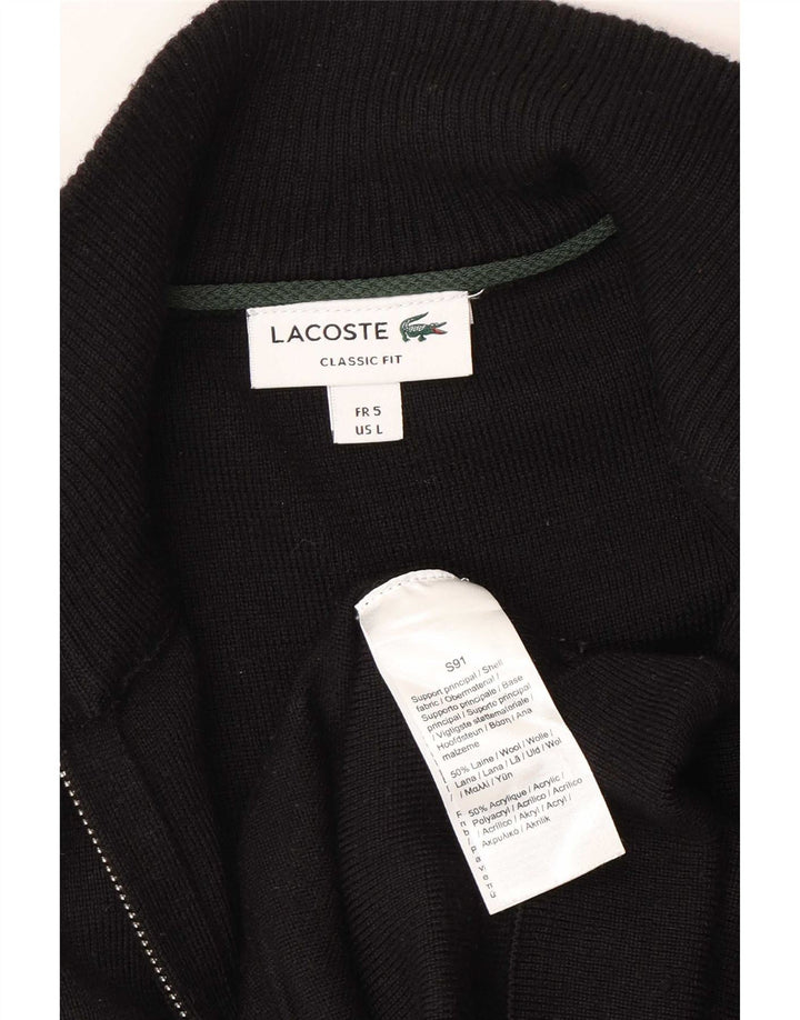 Ανδρικό πουλόβερ ζακέτα Lacoste Classic Fit Μέγεθος 5 Μεγάλο Μαύρο Μαλλί