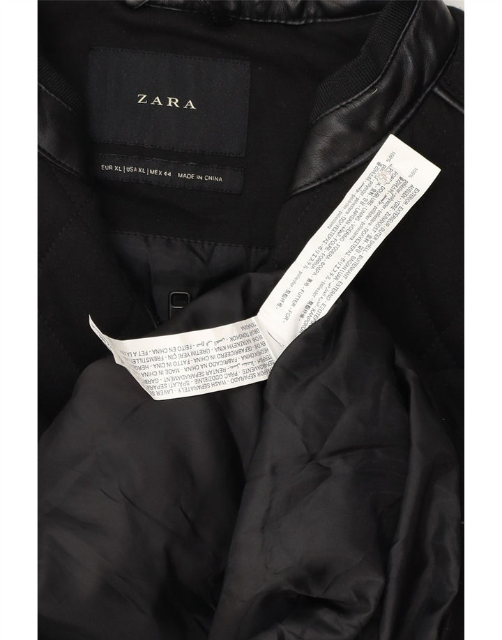 Zara Ανδρικό καπιτονέ Gilet UK 42 XL Μαύρος Πολυεστέρας