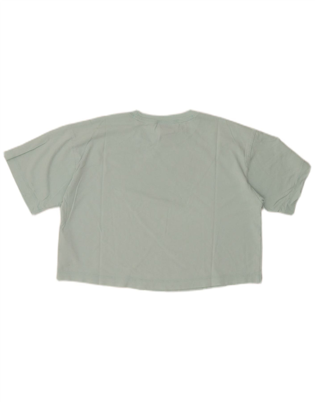 Γυναικείο Crop Graphic T-Shirt CHAMPION Top UK 14 μεσαίο τιρκουάζ βαμβάκι