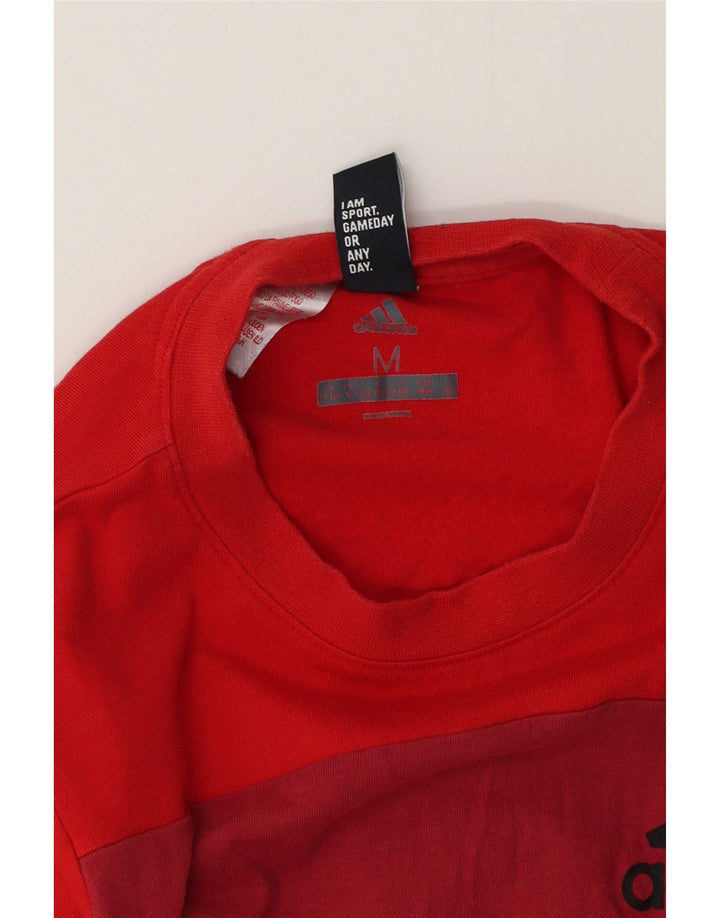 Γραφικό T-Shirt Adidas Boys Top 11-12 ετών Μεσαίο κόκκινο