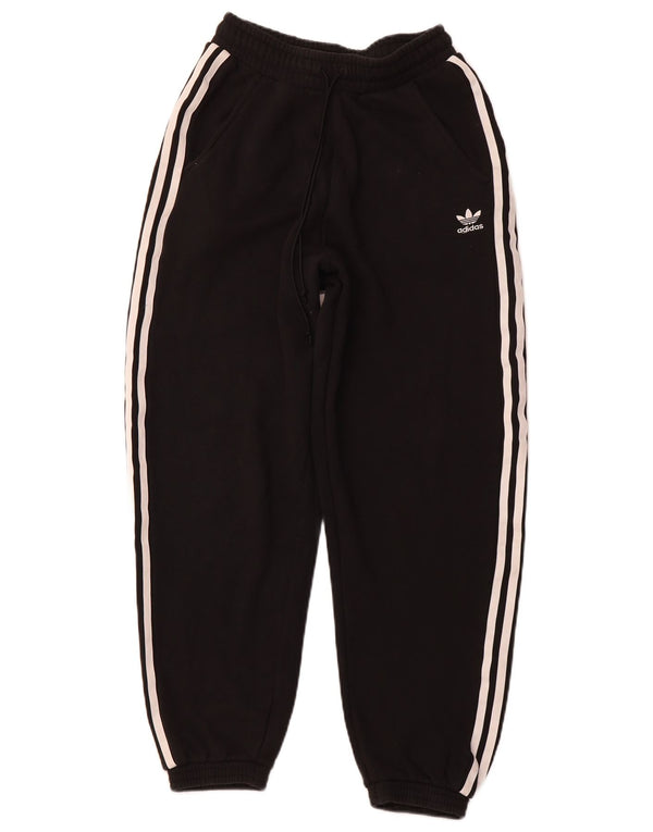 Γυναικεία αθλητική φόρμα ADIDAS Παντελόνι Joggers UK 8 Small Black Cotton