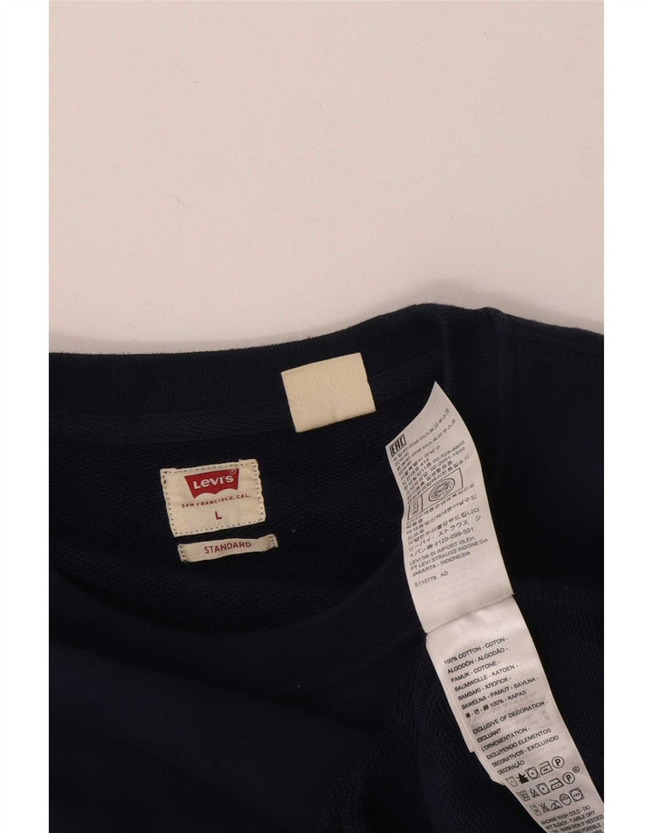 Ανδρικό φούτερ Levi's Standard Jumper Large Navy Blue από βαμβάκι