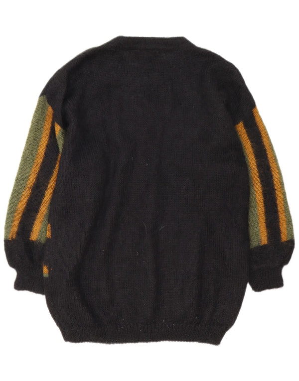 Γυναικείο πουλόβερ Niki Line Crew Neck Jumper UK 14 Large Black Geometric Retro
