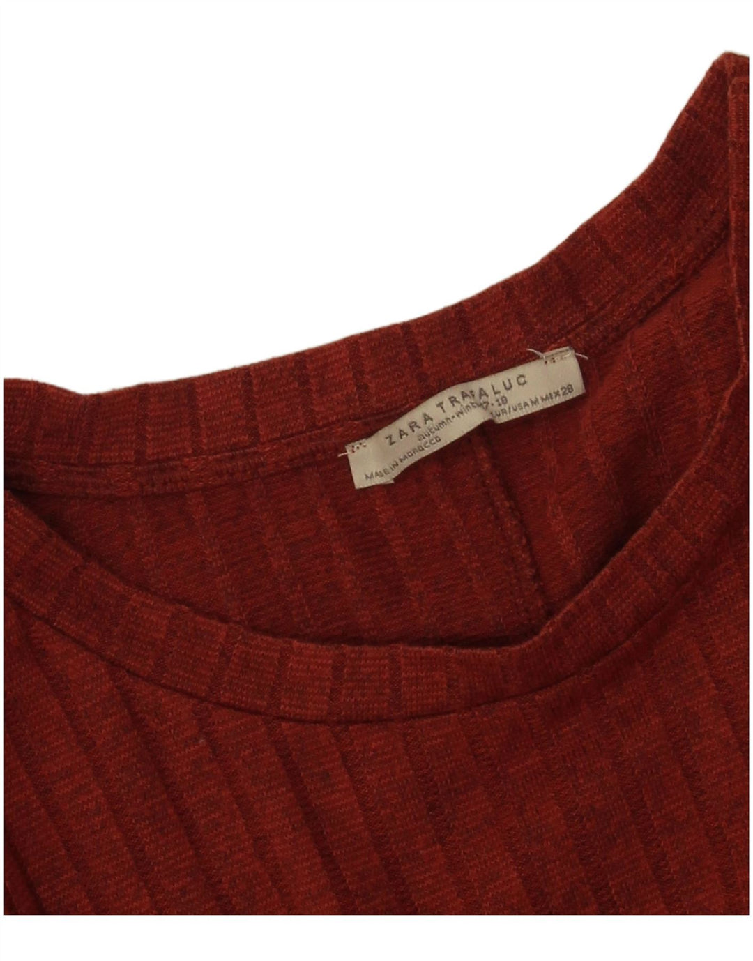 Zara Γυναικείο Trafaluc Asymmetric Oversized Τοπ UK 14 Medium Maroon