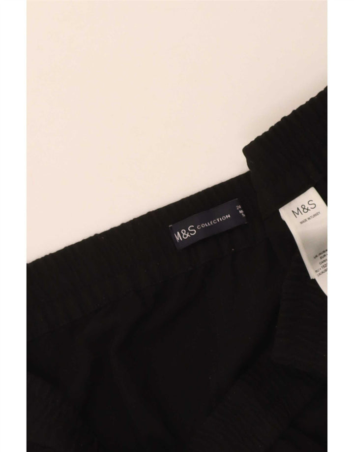 Marks & Spencer Γυναικεία φόρμα παντελόνια Crop UK 24 4XL Μαύρο Πολυεστέρας
